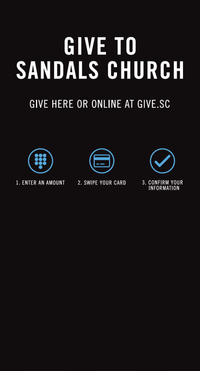 Large Giving Kiosk Sign